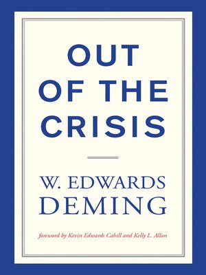 cover image of Out of the Crisis, reissue